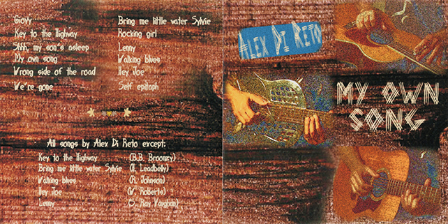 Alex Di Reto CD My Own Song cover out